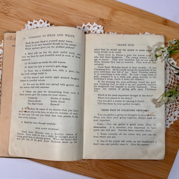 🌿 Vintage 1924 Schoolbook – Learning to Speak and Write, Book II - Picture 6 of 16